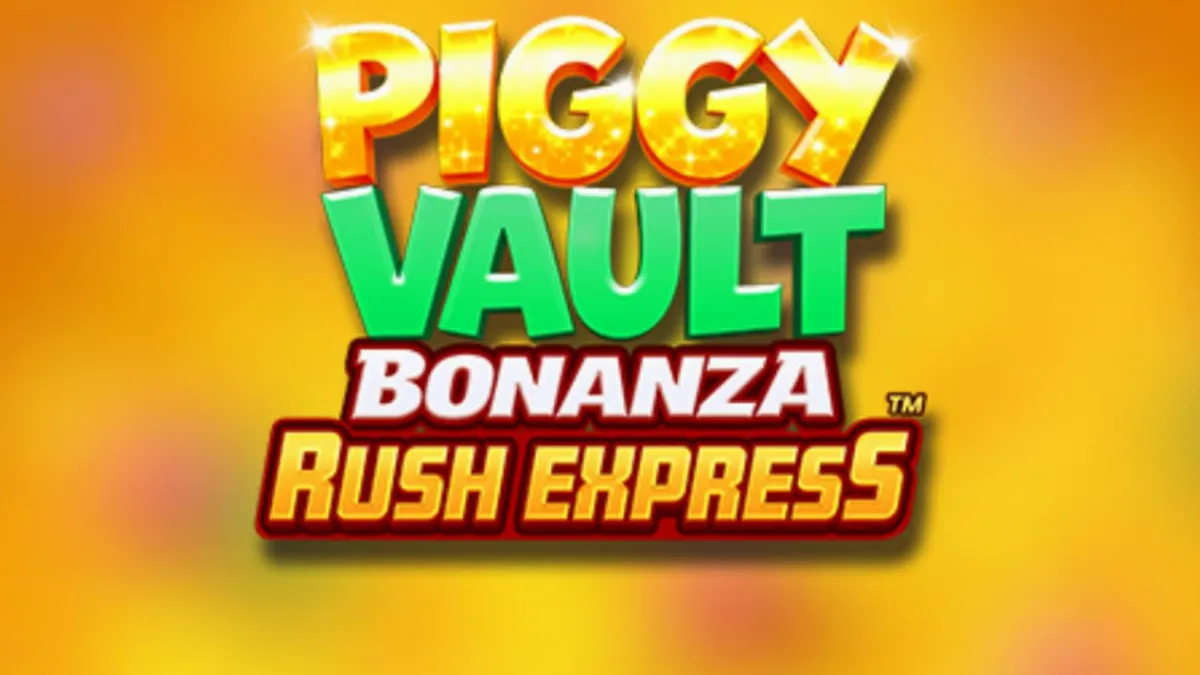 Tampilan visual mewah slot Piggy Vault Bonanza Rush Express dengan simbol emas
